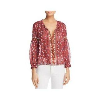 Poupette St Barth Top Pink Purple Poppy Floral M